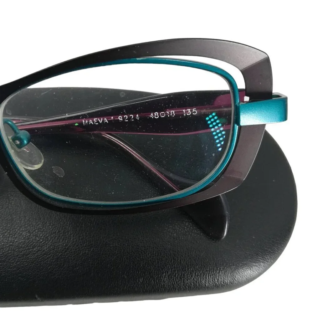 Face A Face Paris Maeva 9224 Glasses Frames Metal Purple Teal 48-18-135
